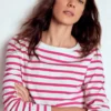 Olivia Long Sleeve Breton Pink Peony Stripe Olivia Long Sleeve Breton Pink Peony Stripe
