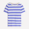 Olivia Short Sleeve Breton Baja Blue and Ivory Stripe Olivia Short Sleeve Breton Baja Blue and Ivory Stripe