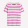 Olivia Short Sleeve Breton Clover Purple and Ivory Stripe Olivia Short Sleeve Breton Clover Purple and Ivory Stripe