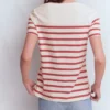 Olivia Short Sleeve Breton Earth Red, Ivory Stripe Olivia Short Sleeve Breton Earth Red, Ivory Stripe