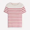 Olivia Short Sleeve Breton Earth Red, Ivory Stripe Olivia Short Sleeve Breton Earth Red, Ivory Stripe