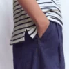 Olivia Short Sleeve Breton Ivory, Navy Olivia Short Sleeve Breton Ivory, Navy