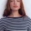 Olivia Short Sleeve Breton Navy, Ivory Olivia Short Sleeve Breton Navy, Ivory