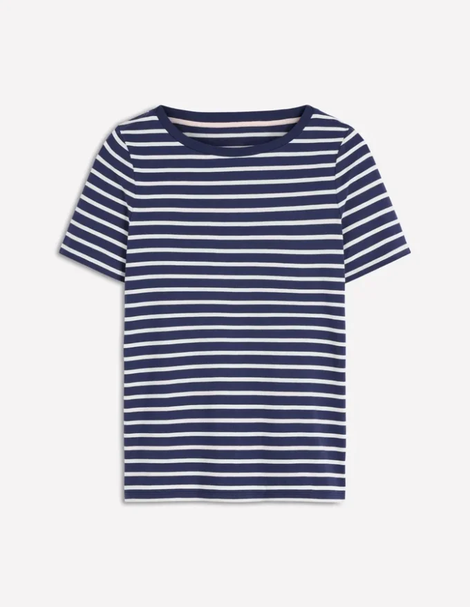 Olivia Short Sleeve Breton Navy, Ivory Olivia Short Sleeve Breton Navy, Ivory