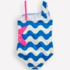 One Shoulder Appliqué Swimsuit Kingfisher Blue Wave Starfish One Shoulder Appliqué Swimsuit Kingfisher Blue Wave Starfish
