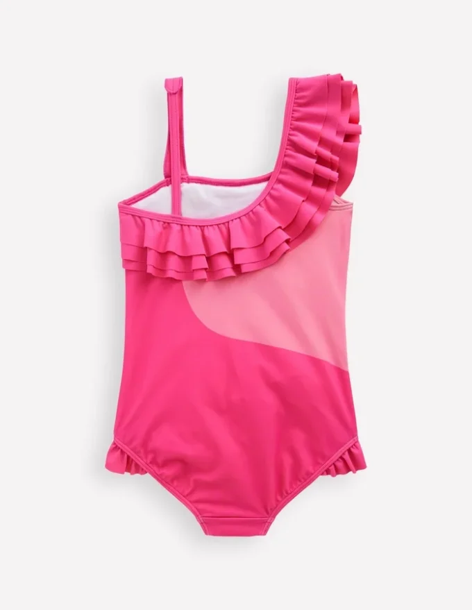One Shoulder Appliqué Swimsuit Sorbet Pink Flamingo One Shoulder Appliqué Swimsuit Sorbet Pink Flamingo