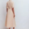 Ora Linen Blend Shirt Dress Coffee Ora Linen Blend Shirt Dress Coffee