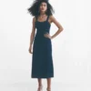 Panelled Bodice Denim Dress Indigo Panelled Bodice Denim Dress Indigo