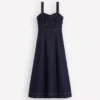 Panelled Bodice Denim Dress Indigo Panelled Bodice Denim Dress Indigo