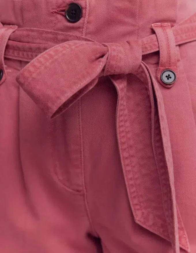 Paperbag Linen Belted Shorts Cherry Blush Paperbag Linen Belted Shorts Cherry Blush