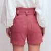 Paperbag Linen Belted Shorts Cherry Blush Paperbag Linen Belted Shorts Cherry Blush