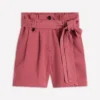 Paperbag Linen Belted Shorts Cherry Blush Paperbag Linen Belted Shorts Cherry Blush