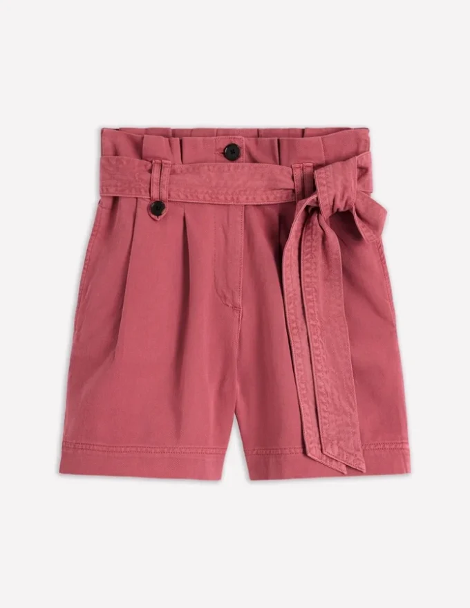 Paperbag Linen Belted Shorts Cherry Blush Paperbag Linen Belted Shorts Cherry Blush