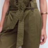 Paperbag Waist Trousers Woodland Green Paperbag Waist Trousers Woodland Green