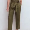 Paperbag Waist Trousers Woodland Green Paperbag Waist Trousers Woodland Green