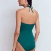 Paros Bandeau Swimsuit Atlantic Blue, Embroidery Paros Bandeau Swimsuit Atlantic Blue, Embroidery