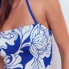 Paros Bandeau Swimsuit Blue, Botanical Flourish Paros Bandeau Swimsuit Blue, Botanical Flourish