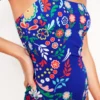 Paros Bandeau Swimsuit Blue, Structured Meadow