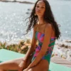 Paros Bandeau Swimsuit Green Tambourine,Daisy Cascade Paros Bandeau Swimsuit Green Tambourine,Daisy Cascade