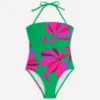 Paros Bandeau Swimsuit Green Tambourine,Daisy Cascade Paros Bandeau Swimsuit Green Tambourine,Daisy Cascade