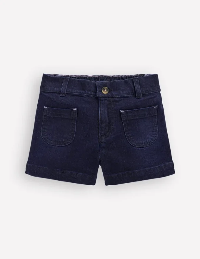 Patch Pocket Shorts Dark Wash Denim Patch Pocket Shorts Dark Wash Denim