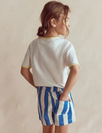 Patch Pocket Shorts Kingfisher Blue/ Ivory