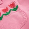 Patch Pocket Shorts Pink Embroidered Denim Patch Pocket Shorts Pink Embroidered Denim