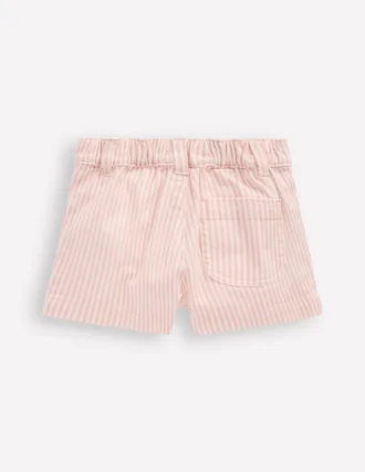 Patch Pocket Shorts Pink Ticking Stripe
