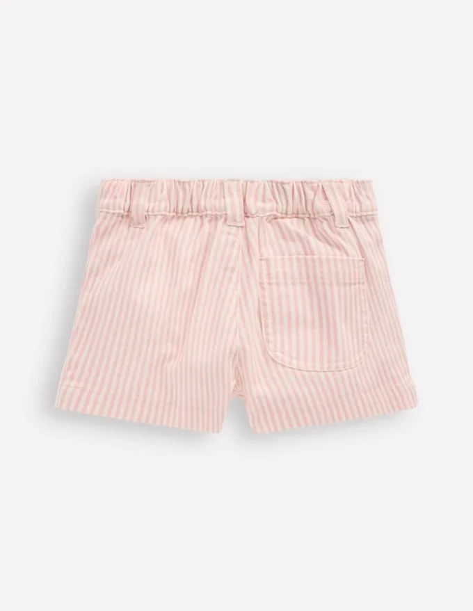 Patch Pocket Shorts Pink Ticking Stripe Patch Pocket Shorts Pink Ticking Stripe