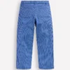 Patch Pocket Straight Jeans Blue and Ivory Ticking Stripe