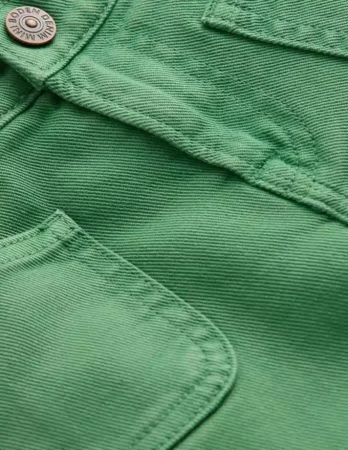 Patch Pocket Straight Jeans Green Patch Pocket Straight Jeans Green