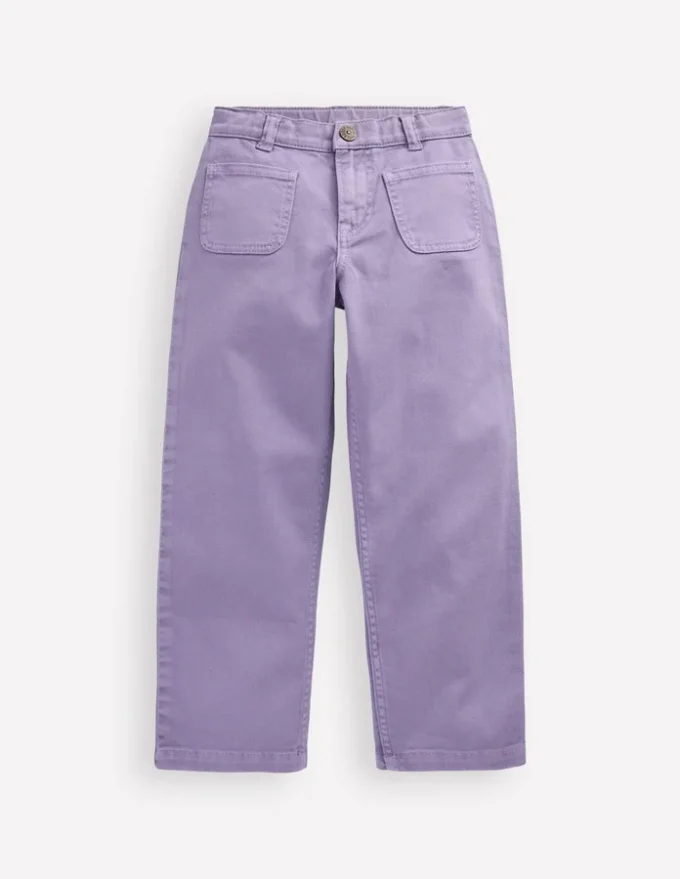 Patch Pocket Straight Jeans Parma Violet Purple