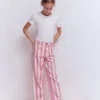 Patch Pocket Straight Jeans Pink/Ivory Stripe Patch Pocket Straight Jeans Pink/Ivory Stripe