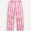 Patch Pocket Straight Jeans Pink/Ivory Stripe Patch Pocket Straight Jeans Pink/Ivory Stripe