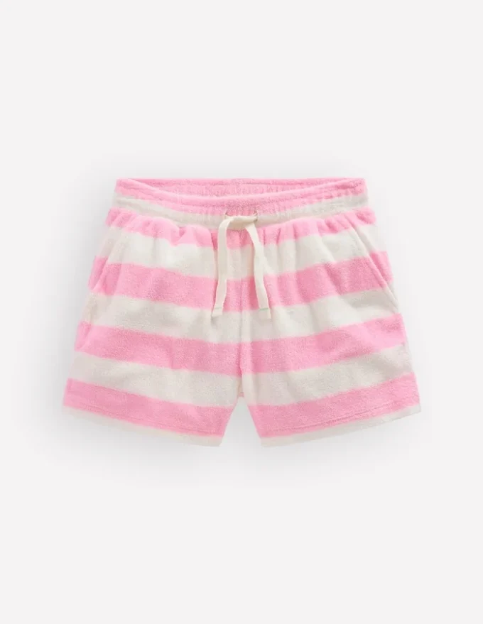 Patch Pocket Towelling short Spring Blossom Pink Stripe Patch Pocket Towelling short Spring Blossom Pink Stripe