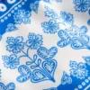 Patterned Bikini Bottoms Azure Blue Woodblock