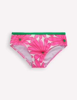 Patterned Bikini Bottoms Festival Pink Daisy
