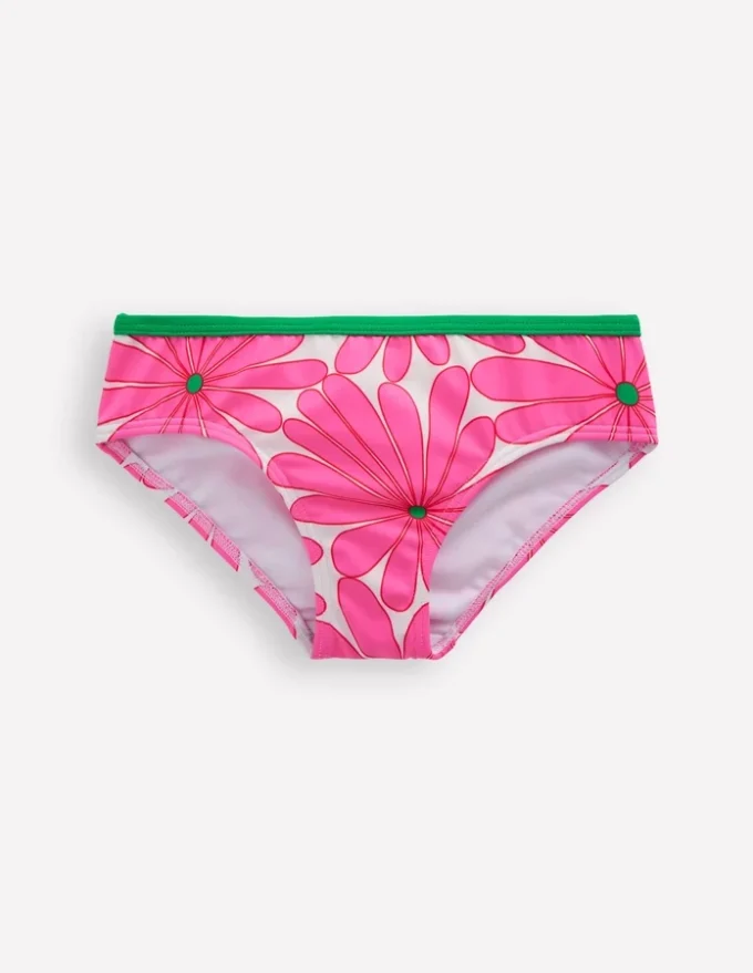 Patterned Bikini Bottoms Festival Pink Daisy