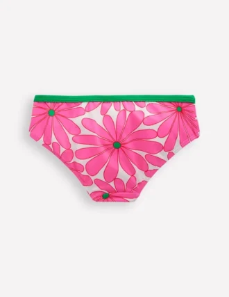 Patterned Bikini Bottoms Festival Pink Daisy