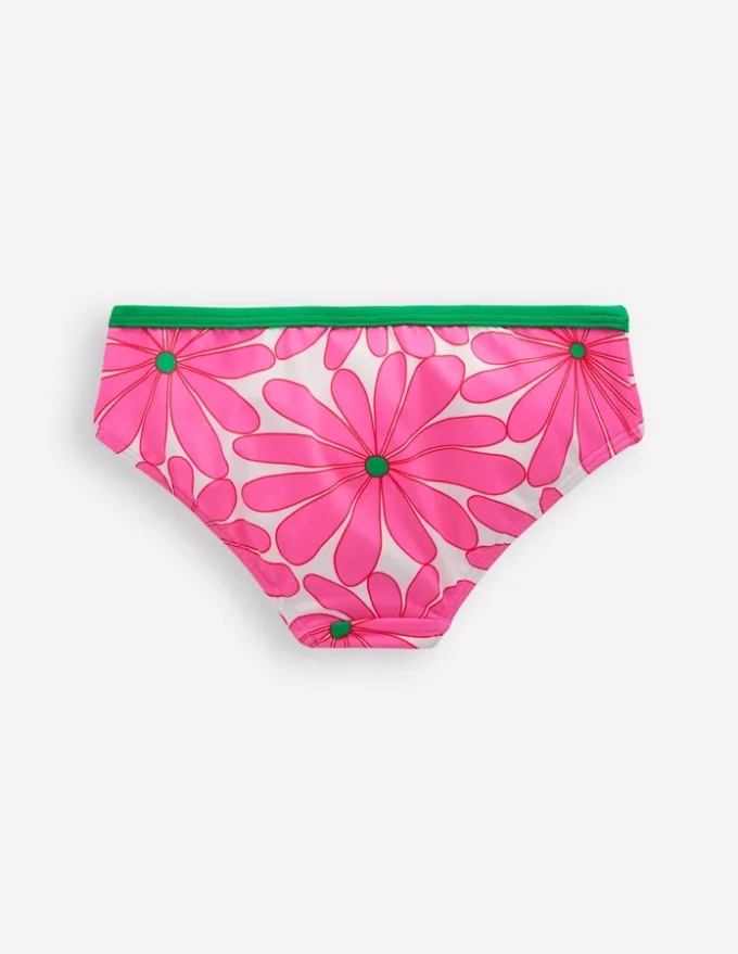 Patterned Bikini Bottoms Festival Pink Daisy