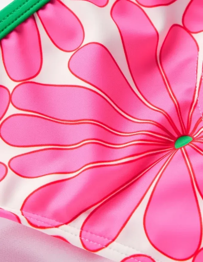 Patterned Bikini Bottoms Festival Pink Daisy