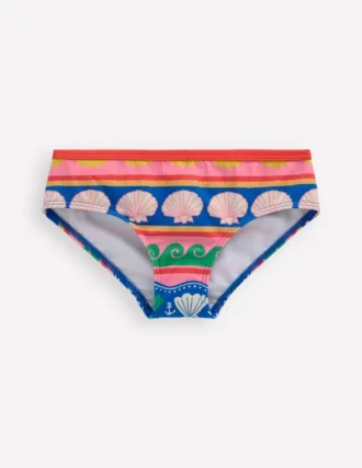Patterned Bikini Bottoms Multi Sea Shell Stripe
