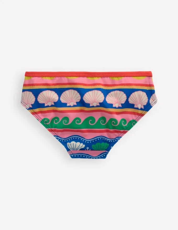 Patterned Bikini Bottoms Multi Sea Shell Stripe
