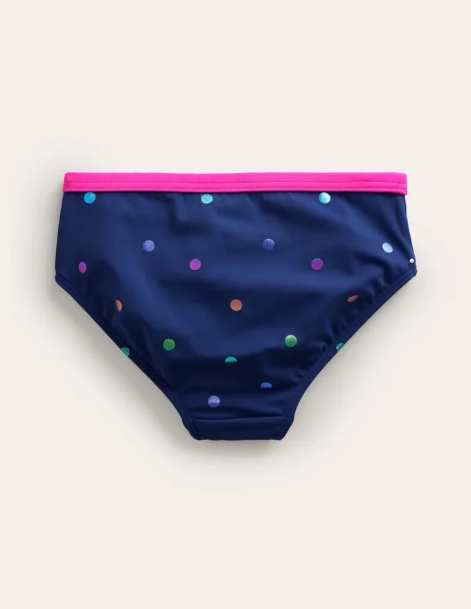 Patterned Bikini Bottoms Rainbow Foil Confetti Spot