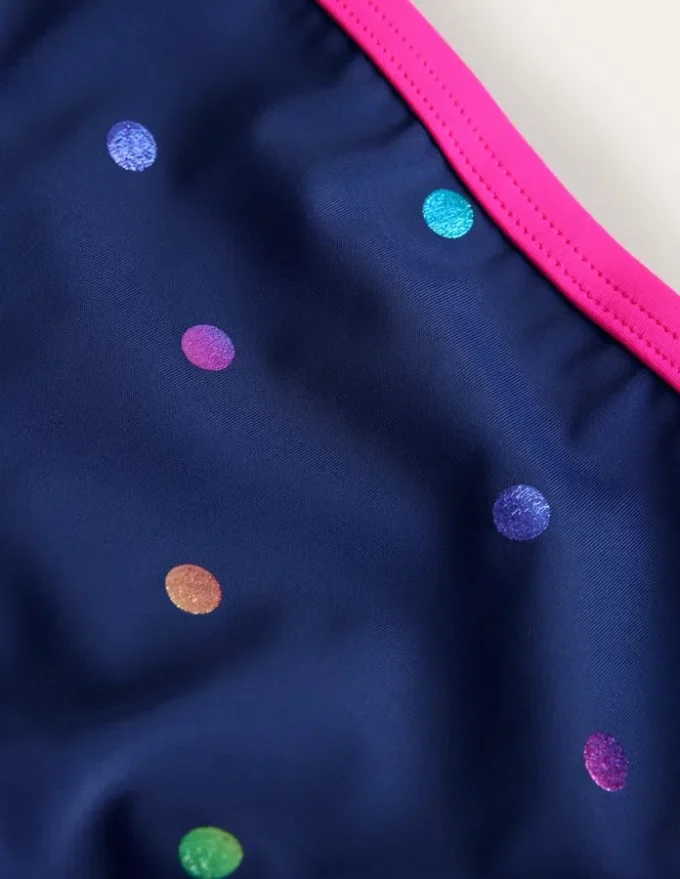 Patterned Bikini Bottoms Rainbow Foil Confetti Spot