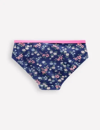 Patterned Bikini Bottoms Sapphire Blue Meadow Floral