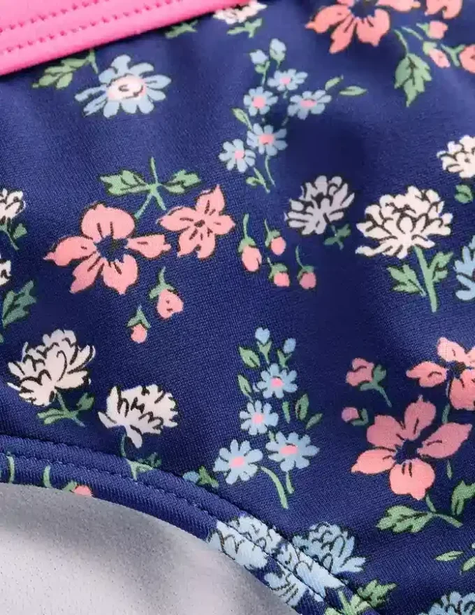 Patterned Bikini Bottoms Sapphire Blue Meadow Floral