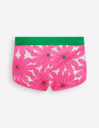 Patterned Swim Shorts Festival Pink Daisy Patterned Swim Shorts Festival Pink Daisy