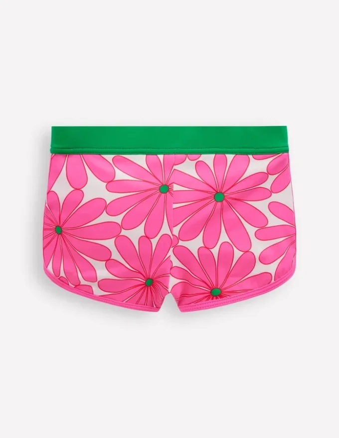 Patterned Swim Shorts Festival Pink Daisy Patterned Swim Shorts Festival Pink Daisy