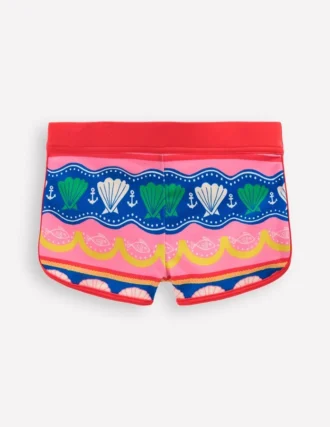 Patterned Swim Shorts Multi Sea Shell Stripe